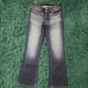 Buckle Black Bootcut Jeans Dark Wash Low Rise Y2K Denim Sz 26